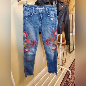 ZARA Trafaluc Embroidered Jean's Sz. 2